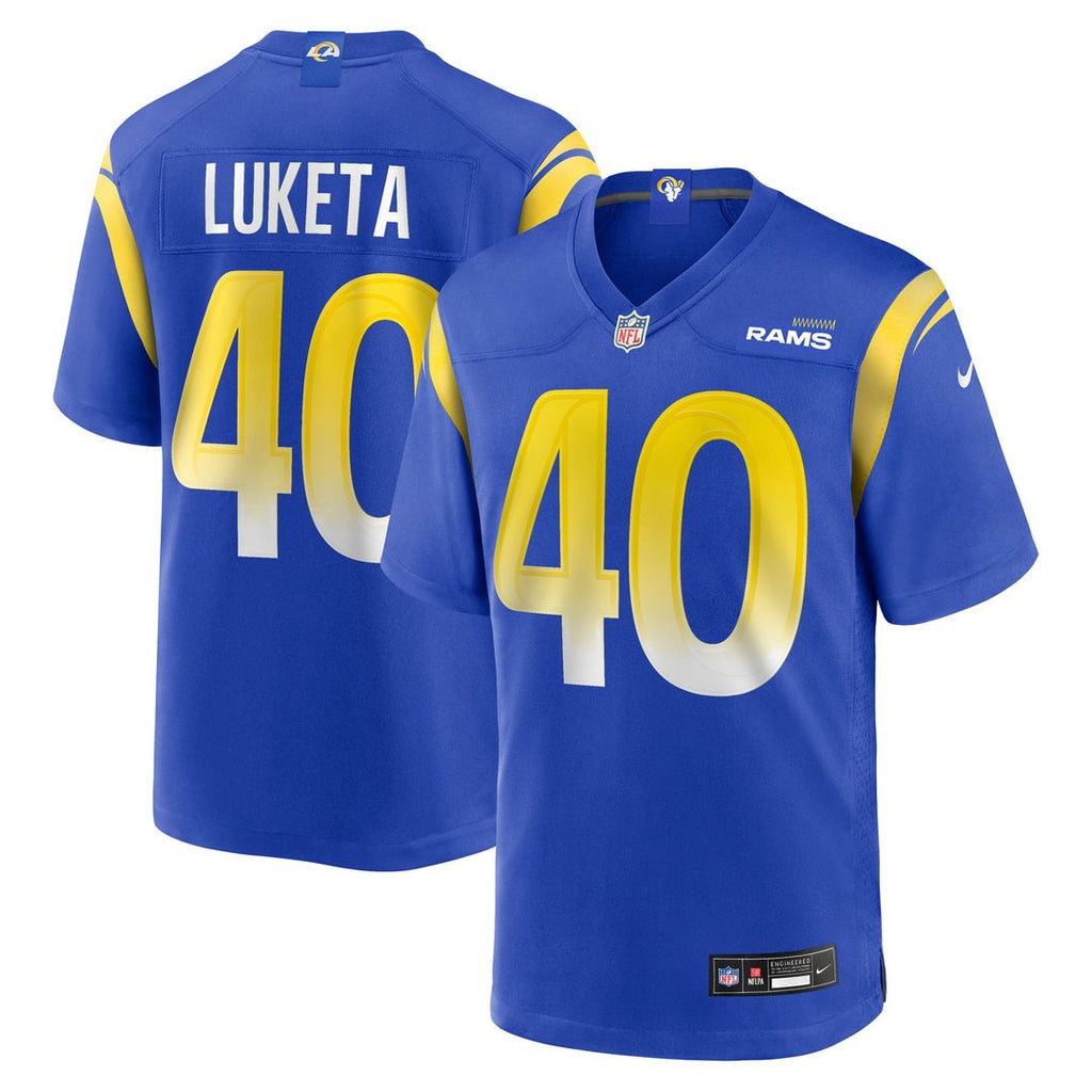 Jesse Luketa Los Angeles Rams Royal Team Game Jersey