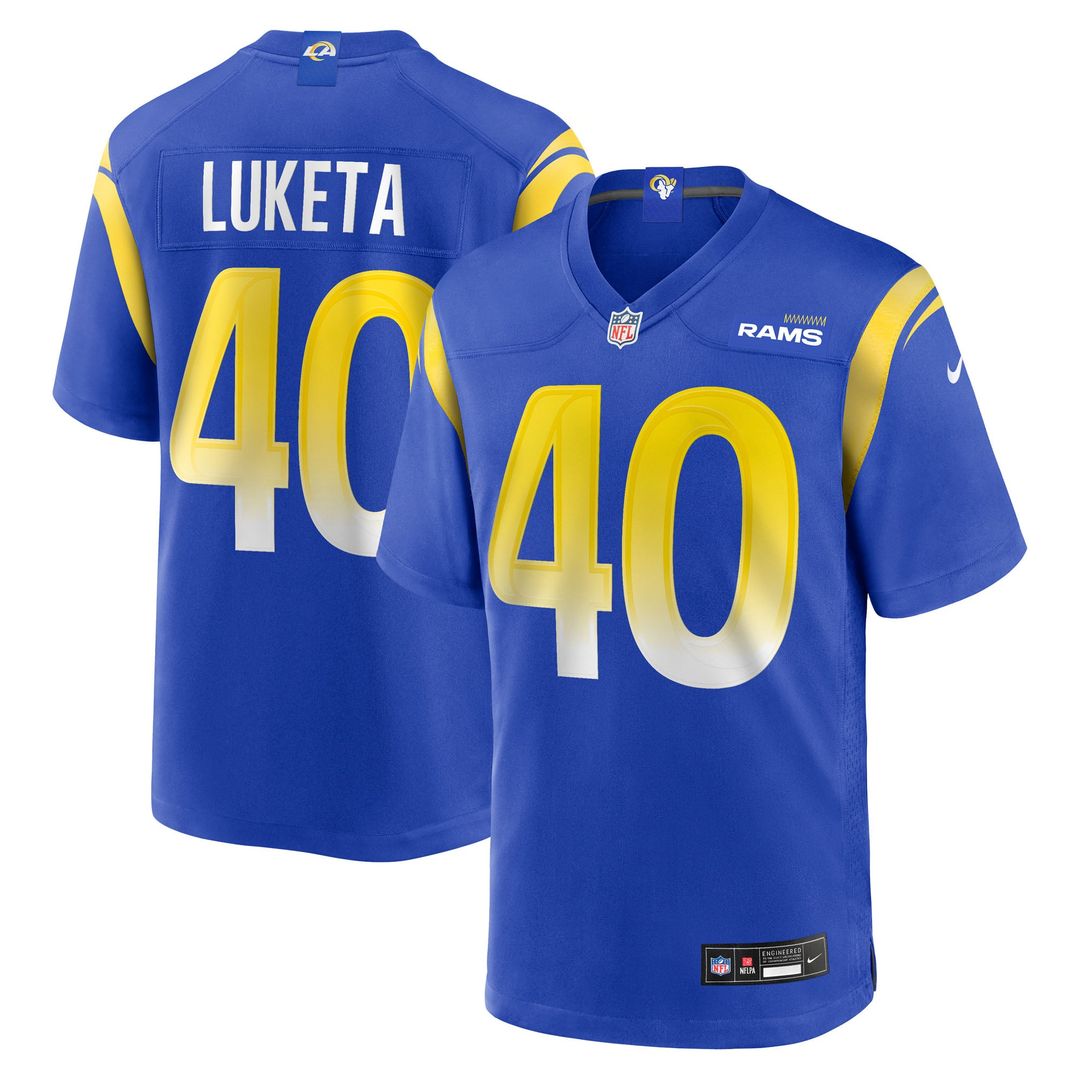Jesse Luketa Los Angeles Rams Royal Team Game Jersey