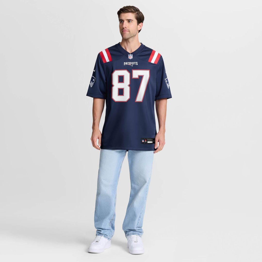 Romeo Doubs New England Patriots Navy Game Jersey
