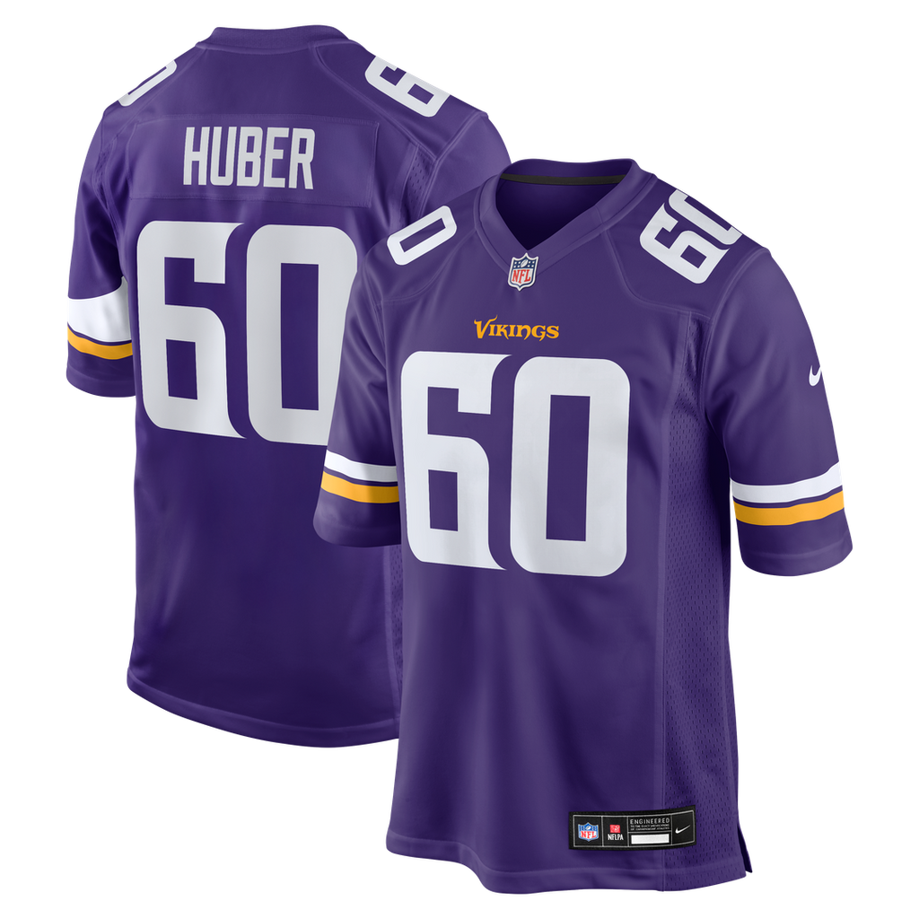 Joe Huber Minnesota Vikings Purple Team Game Jersey