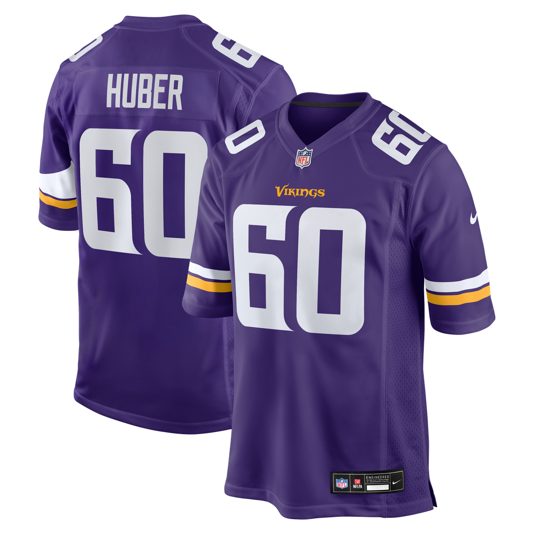 Joe Huber Minnesota Vikings Purple Team Game Jersey