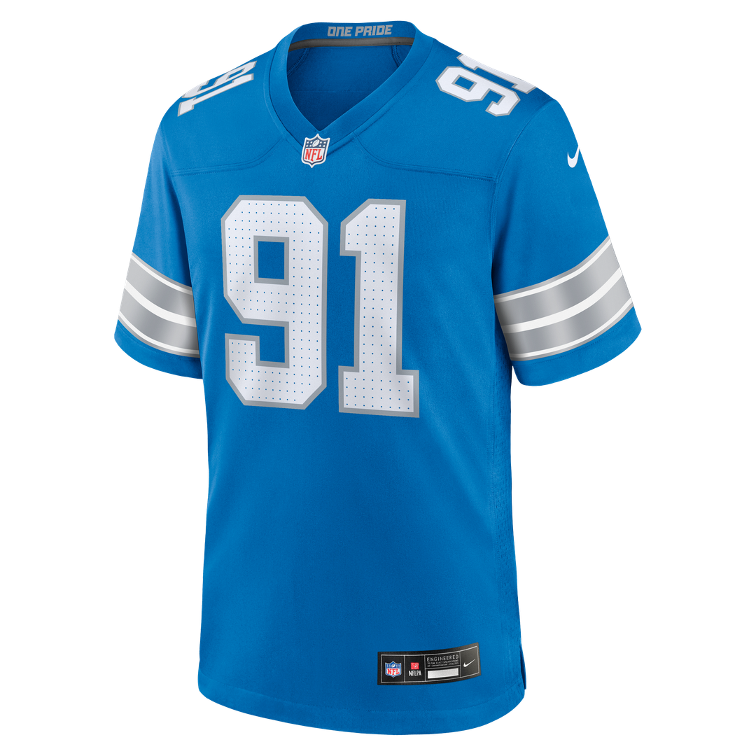 Tyleik Williams Detroit Lions Blue Team Game Jersey