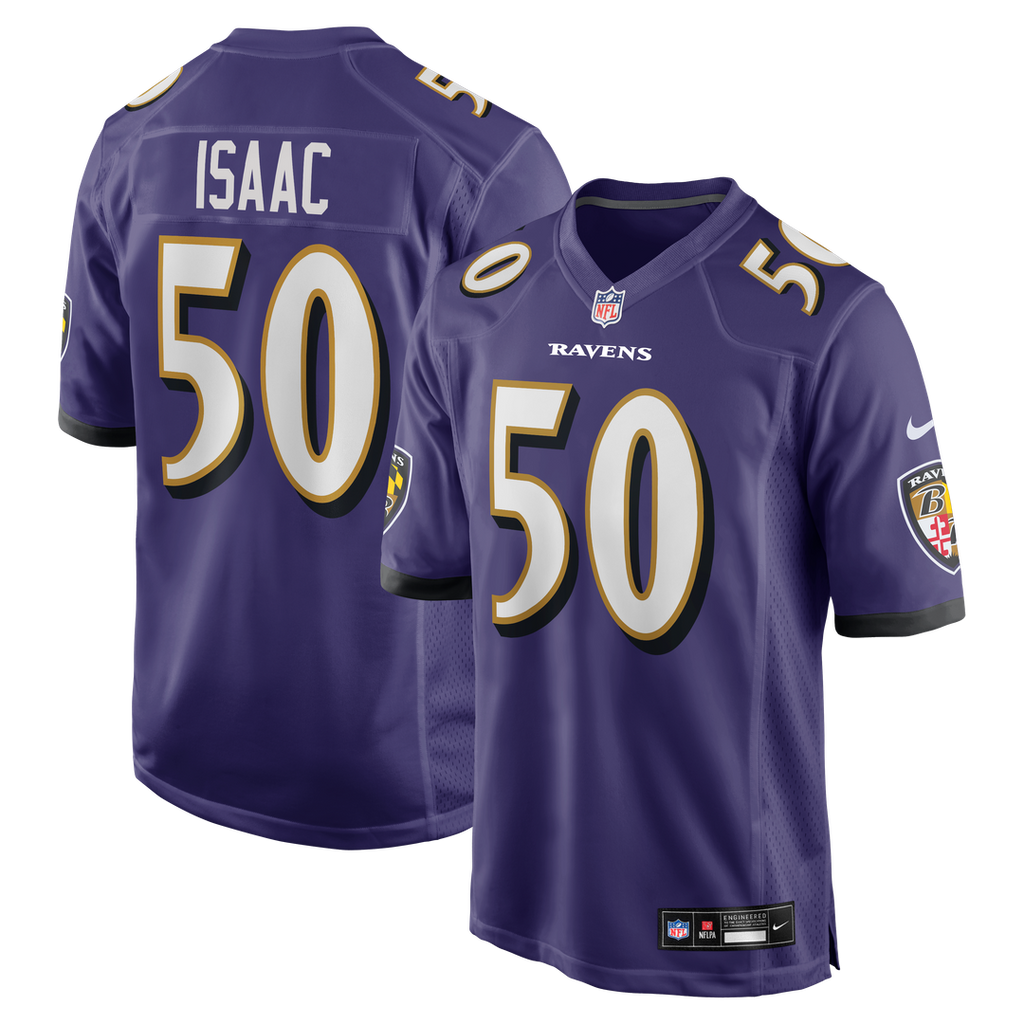 Adisa Isaac Baltimore Ravens Purple Team Game Jersey