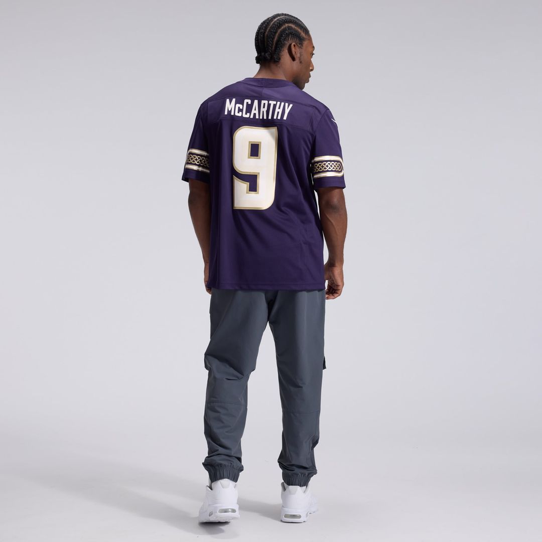 J.J. McCarthy Minnesota Vikings Purple 2026 Rivalries Collection Stitched Limited Jersey