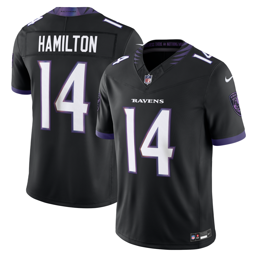 Kyle Hamilton Baltimore Ravens Black Alternate Vapor F.U.S.E. Stitched Limited Jersey
