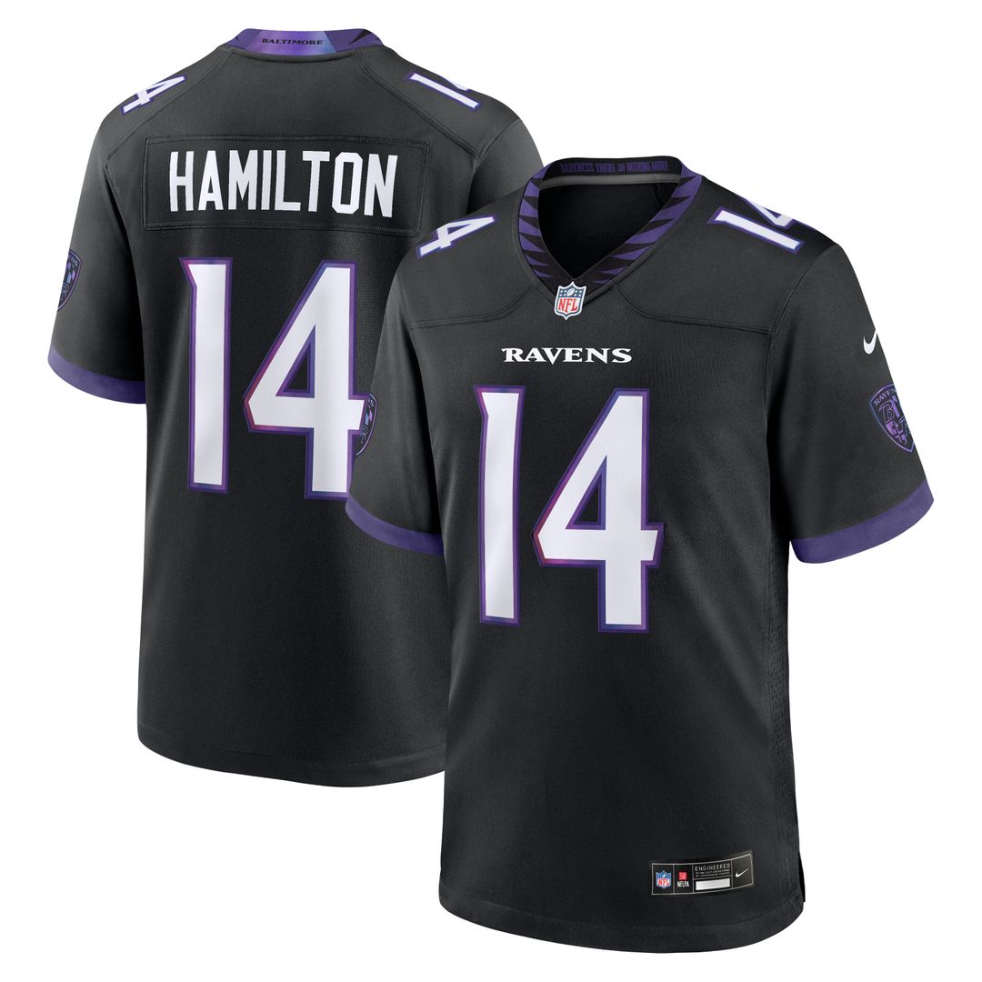 Kyle Hamilton Baltimore Ravens Black Alternate Game Jersey