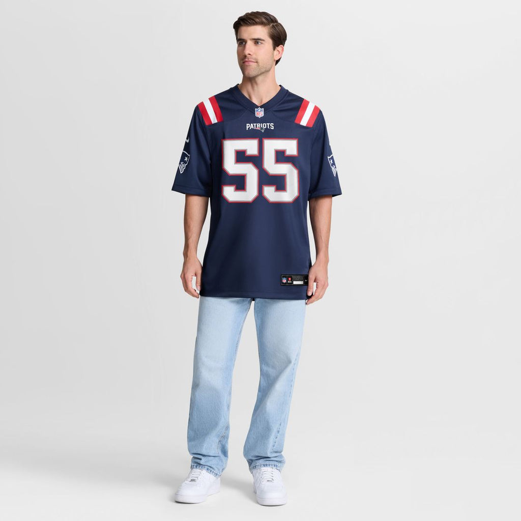 Jared Wilson New England Patriots Navy Team Game Jersey