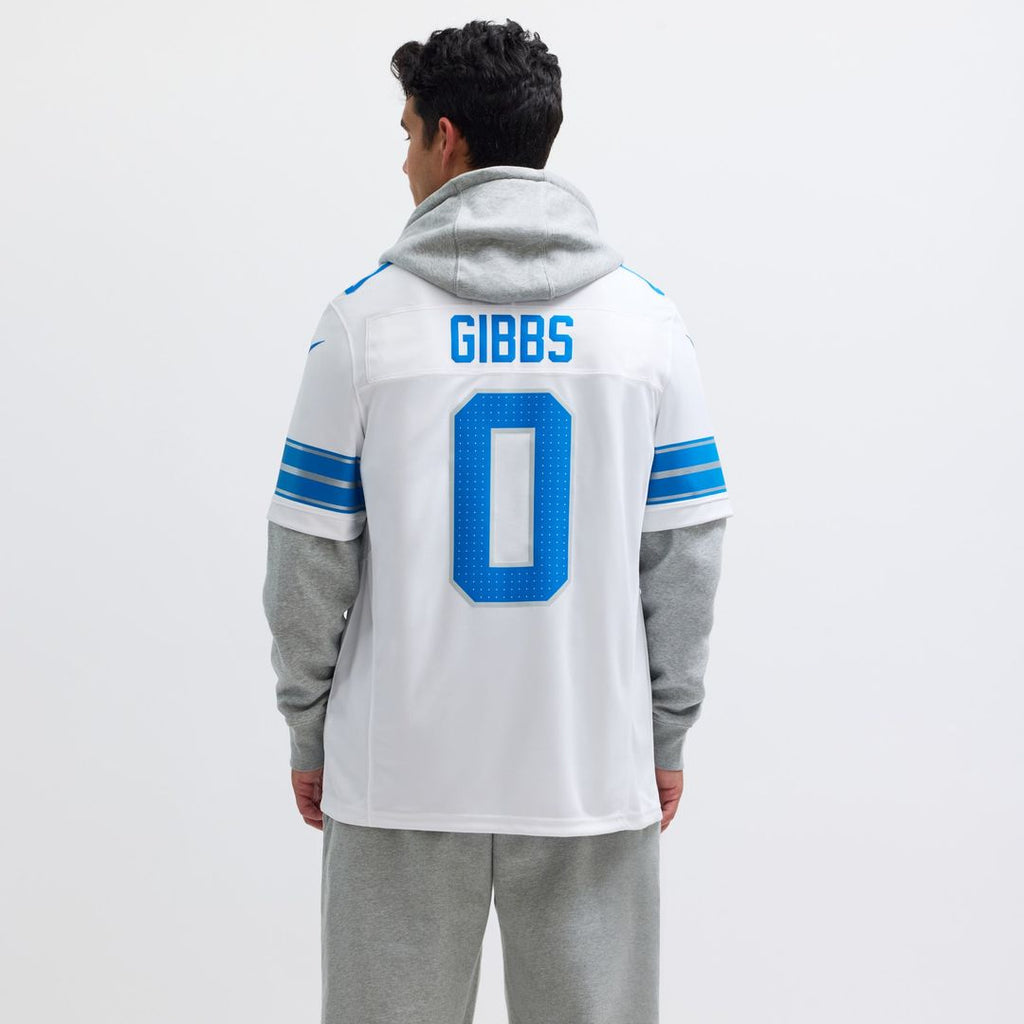 Jahmyr Gibbs Detroit Lions White Vapor F.U.S.E. Limited Jersey