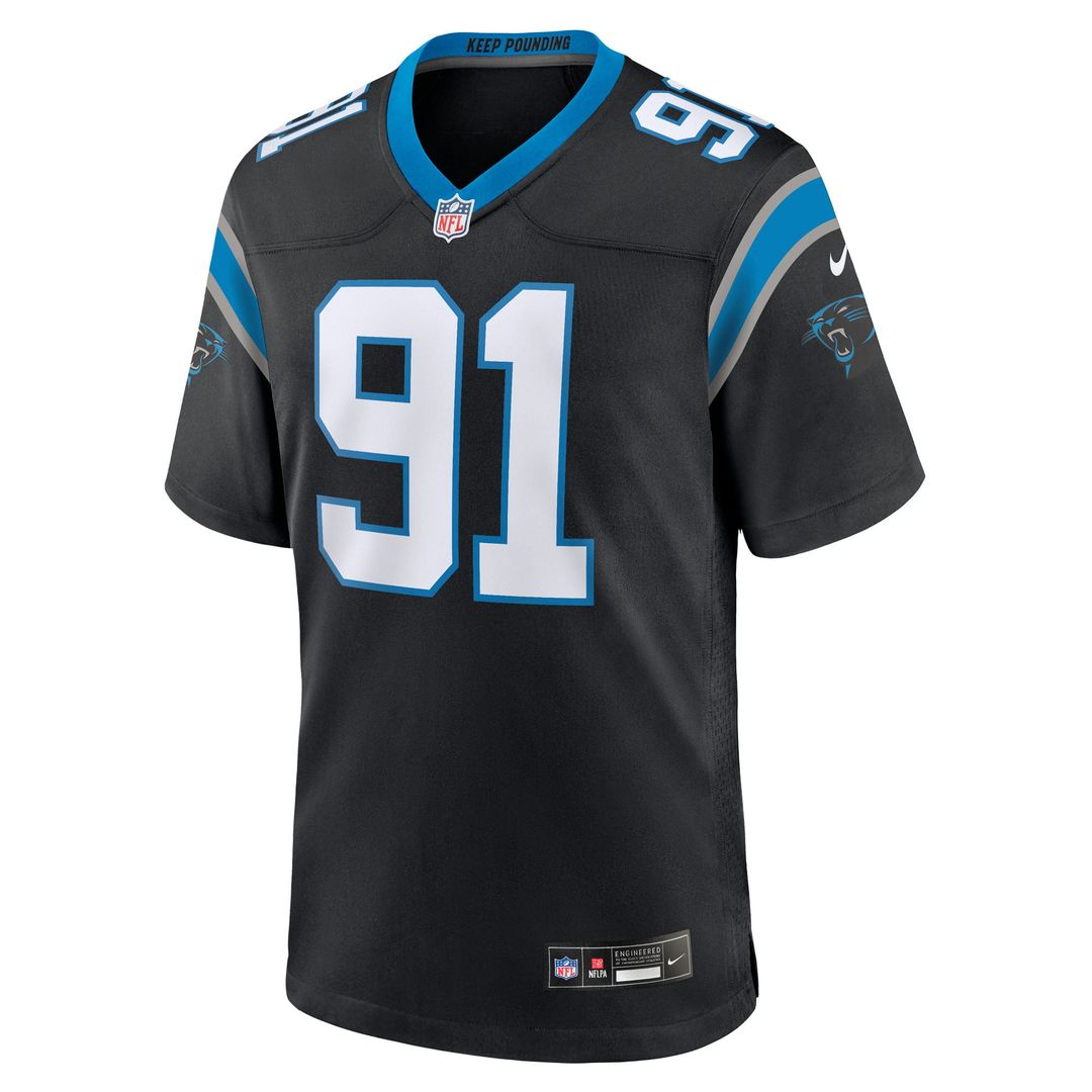 Patrick Jones II Carolina Panthers Black Team Game Jersey
