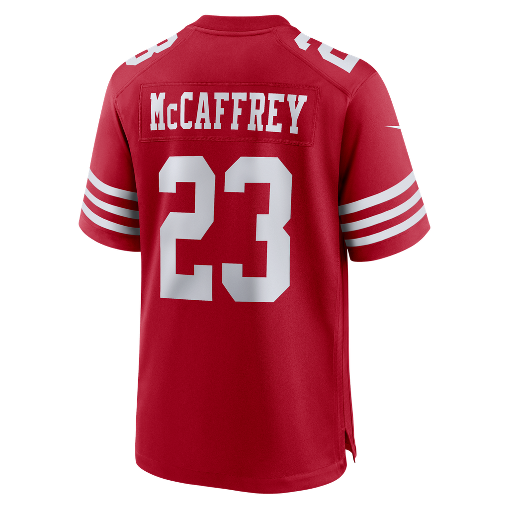 Christian McCaffrey San Francisco 49ers Scarlet Game Player Jersey