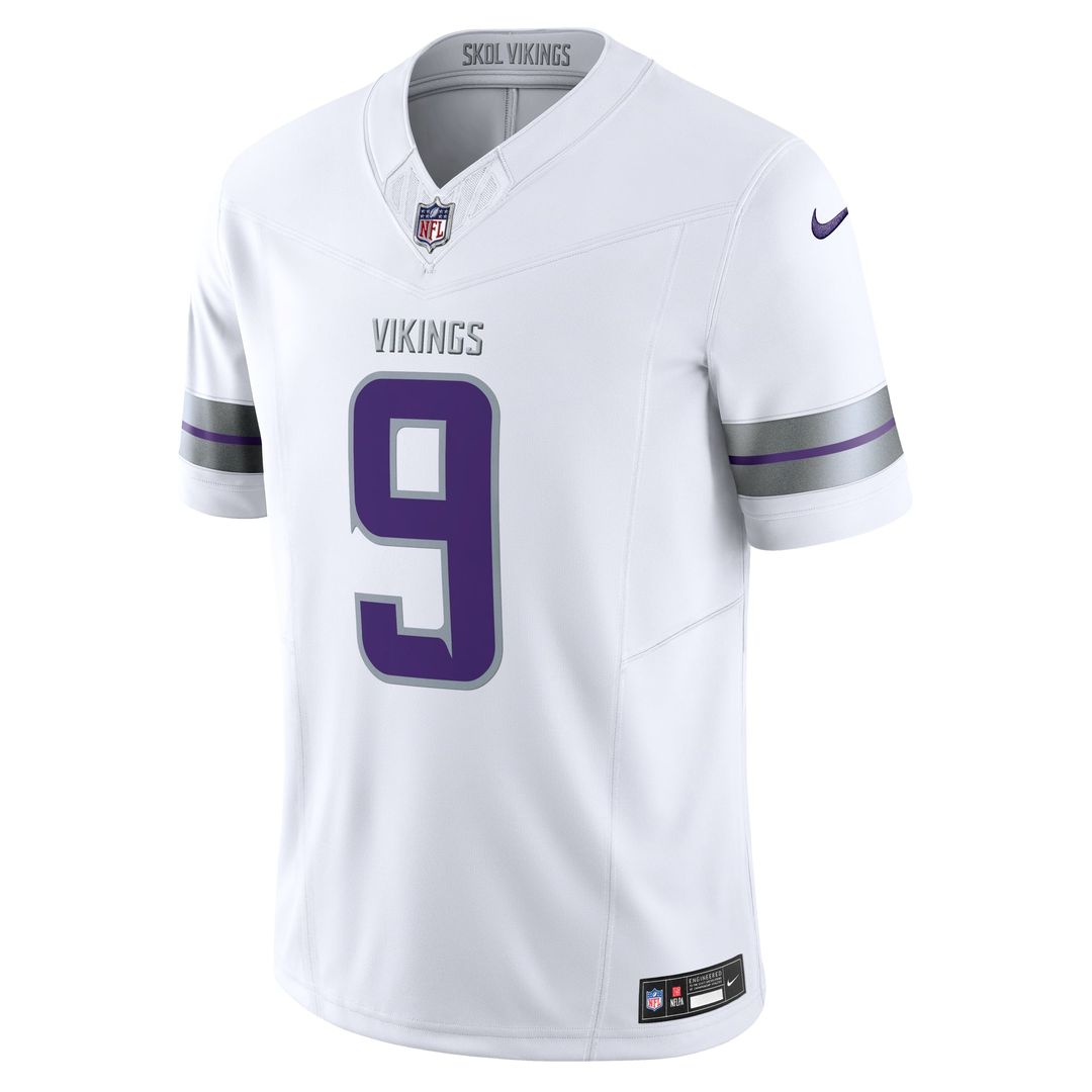 J.J. McCarthy Minnesota Vikings White Vapor F.U.S.E. Limited Jersey