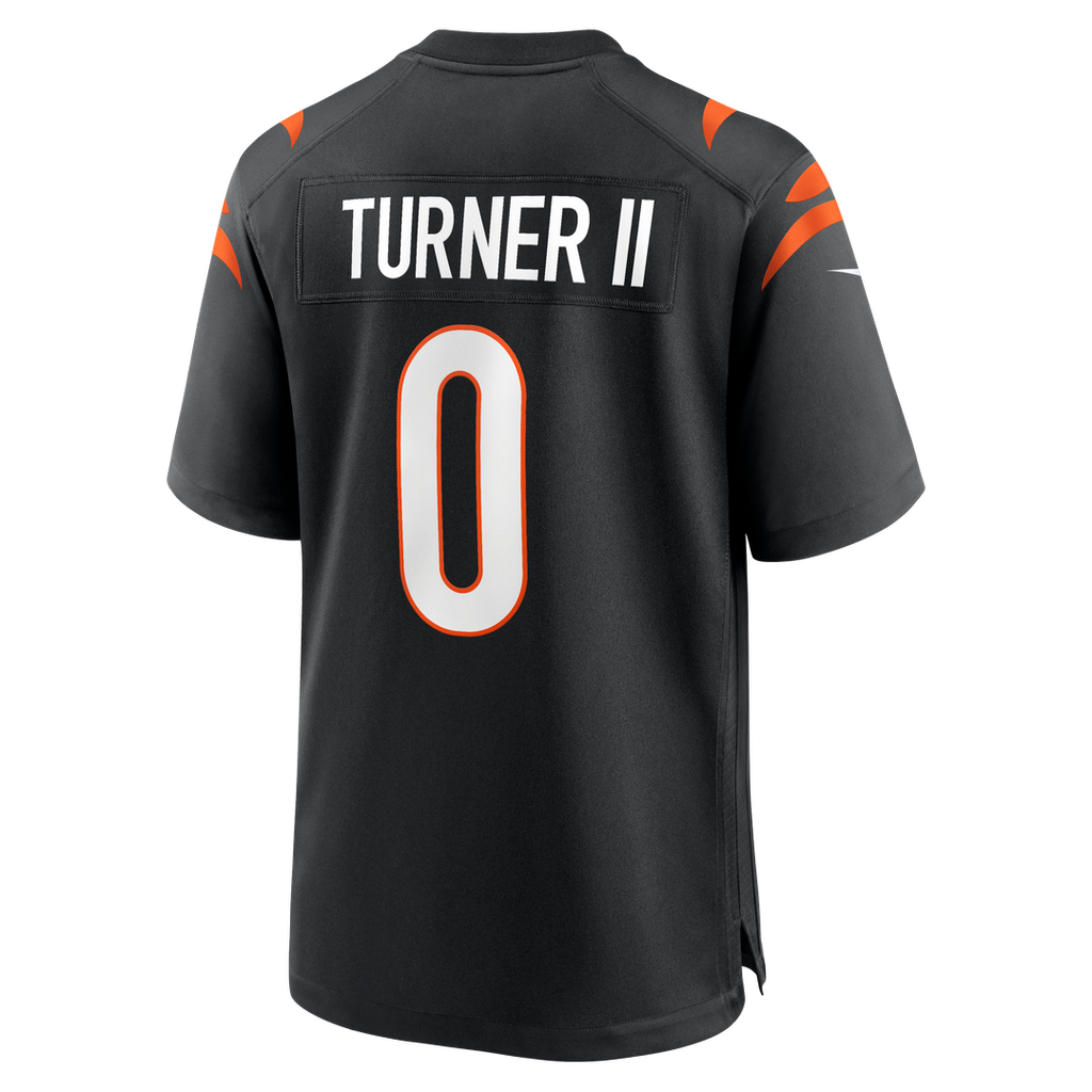 DJ Turner II Cincinnati Bengals Black Team Game Jersey