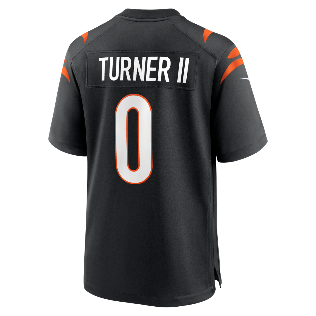 DJ Turner II Cincinnati Bengals Black Team Game Jersey
