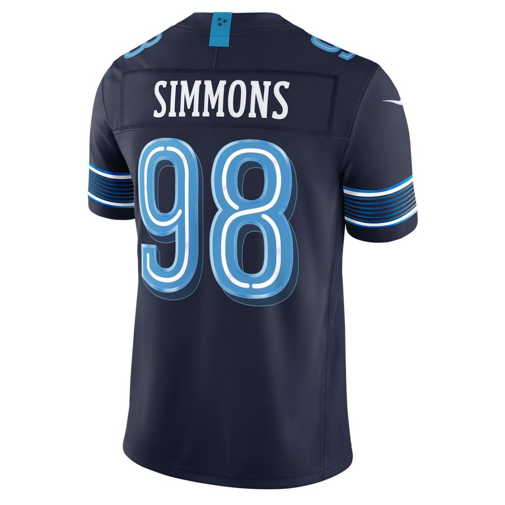 Jeffery Simmons Tennessee Titans Navy 2026 Rivalries Collection Stitched Limited Jersey