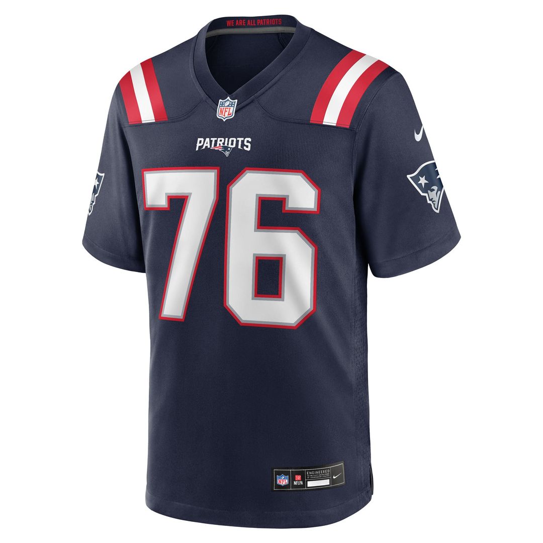 Morgan Moses New England Patriots Navy Team Game Jersey