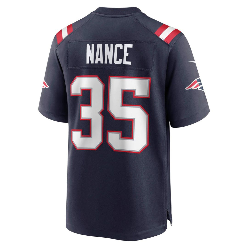 Jim Nance New England Patriots Navy Retired Player Jersey