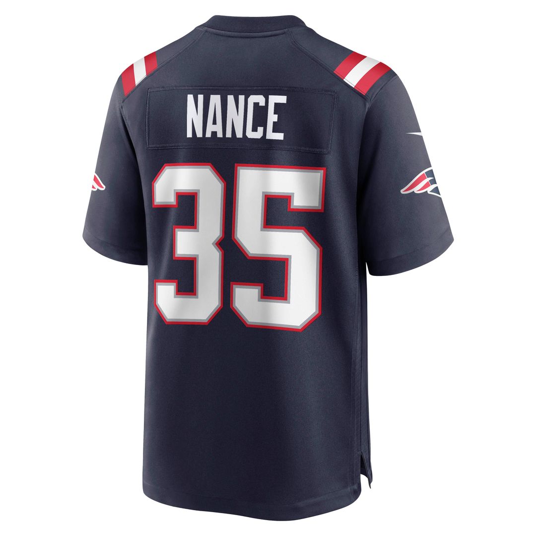 Jim Nance New England Patriots Navy Retired Player Jersey