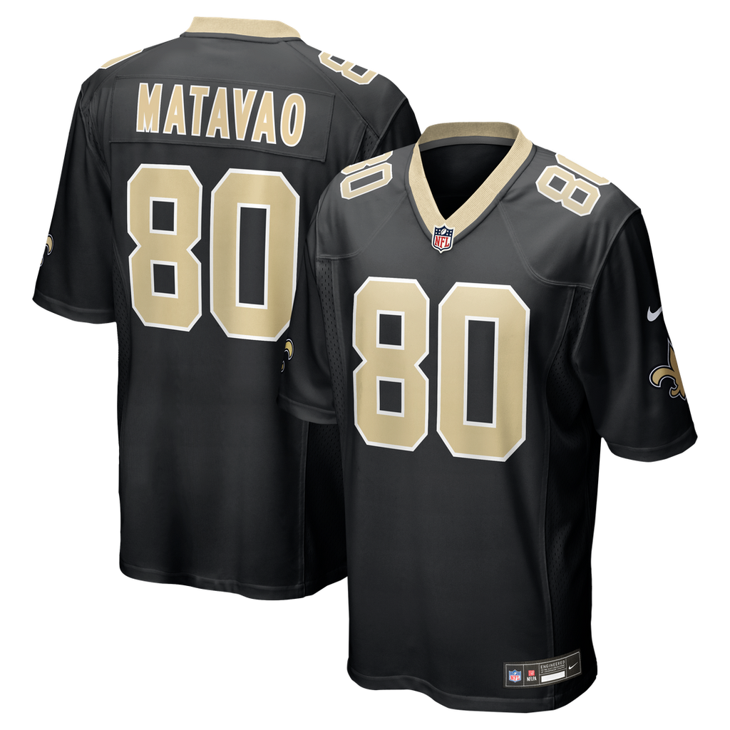Moliki Matavao New Orleans Saints Black Team Game Jersey
