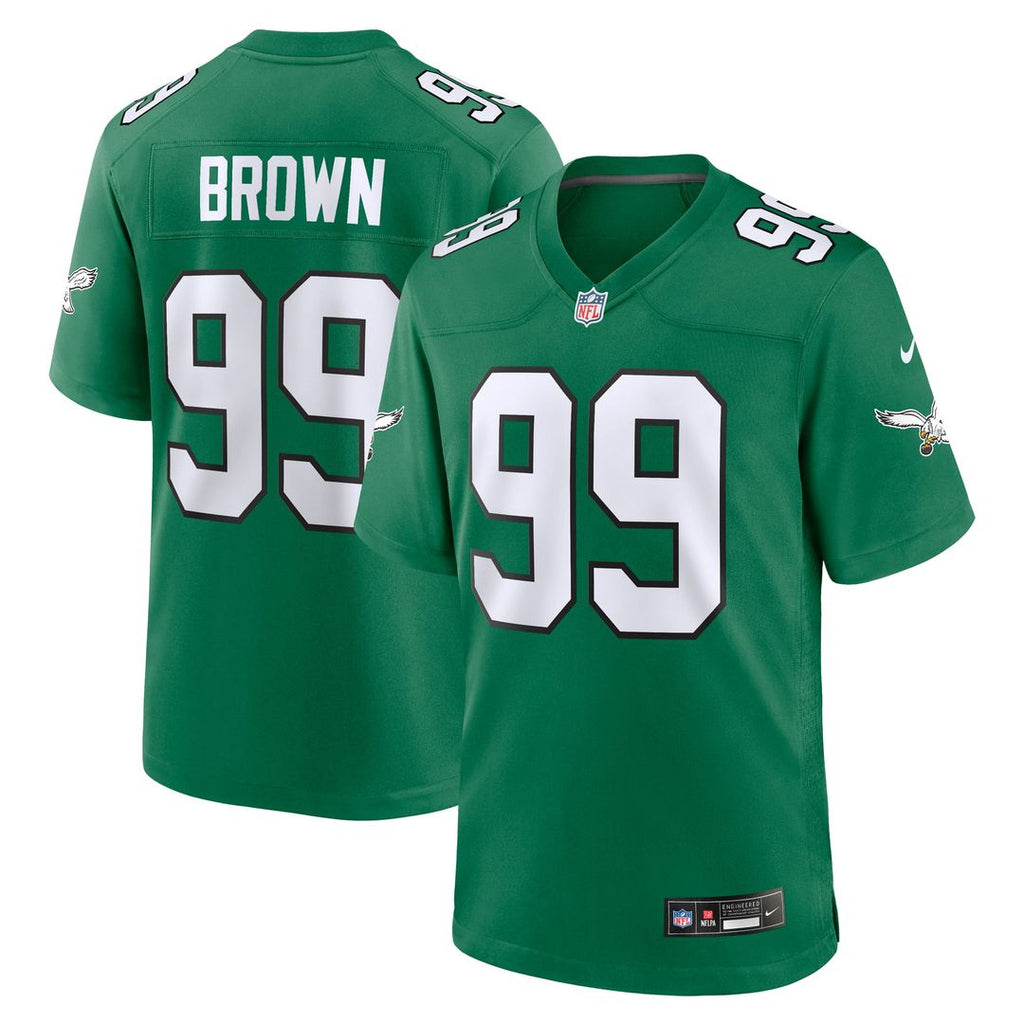 Jerome Brown Philadelphia Eagles Kelly Green Retired Player Alternate Game Jersey