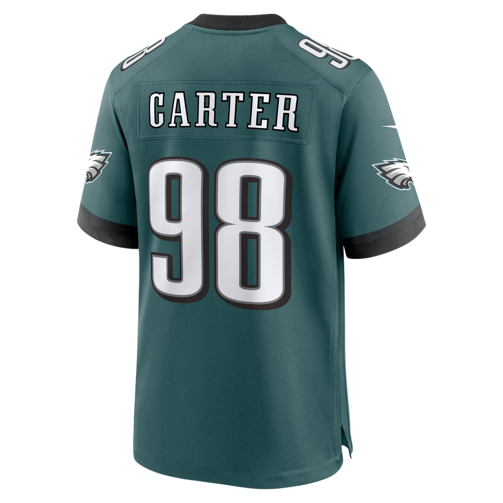Jalen Carter Philadelphia Eagles Midnight Green Team Game Jersey