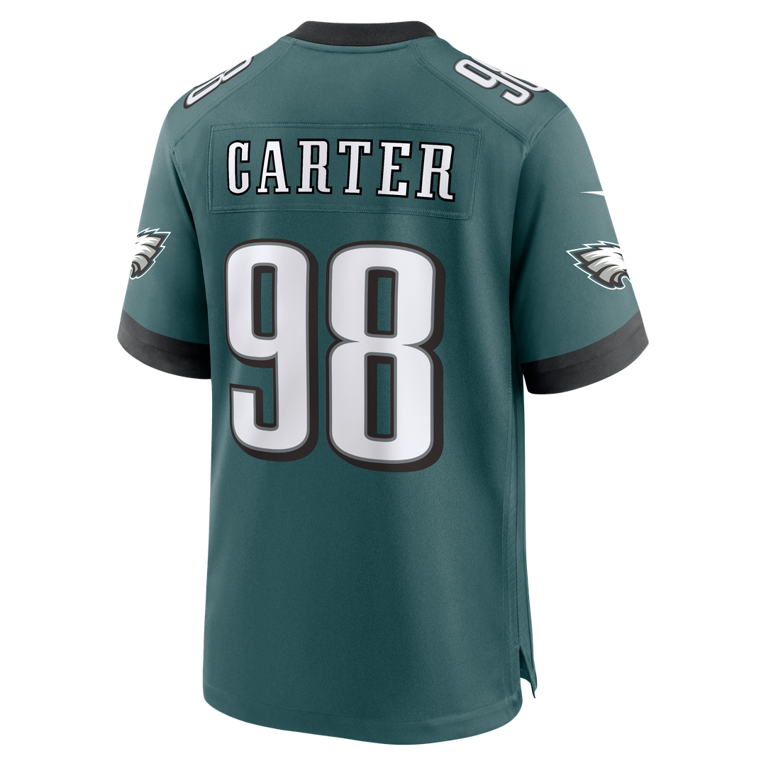 Jalen Carter Philadelphia Eagles Midnight Green Team Game Jersey