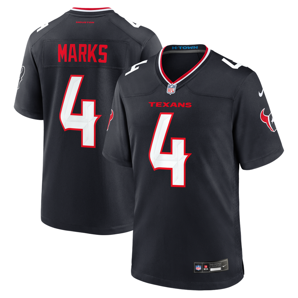 Woody Marks Houston Texans Navy Team Game Jersey