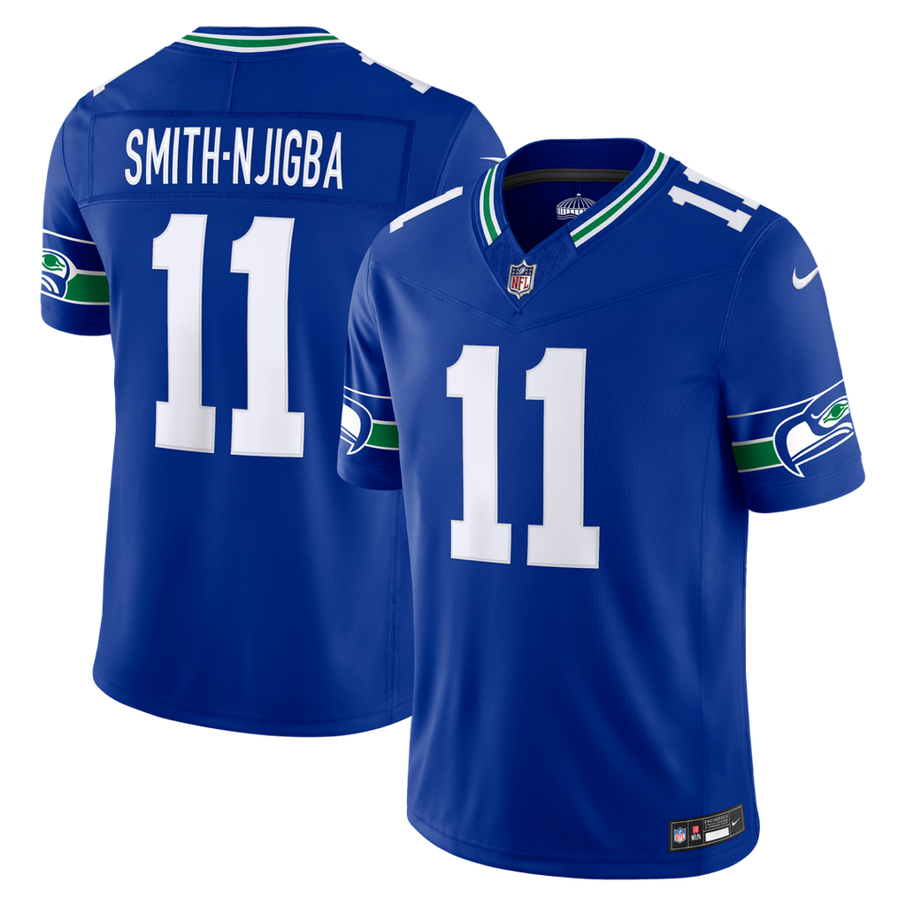 Jaxon Smith-Njigba Seattle Seahawks Royal Alternate Vapor F.U.S.E. Stitched Limited Jersey