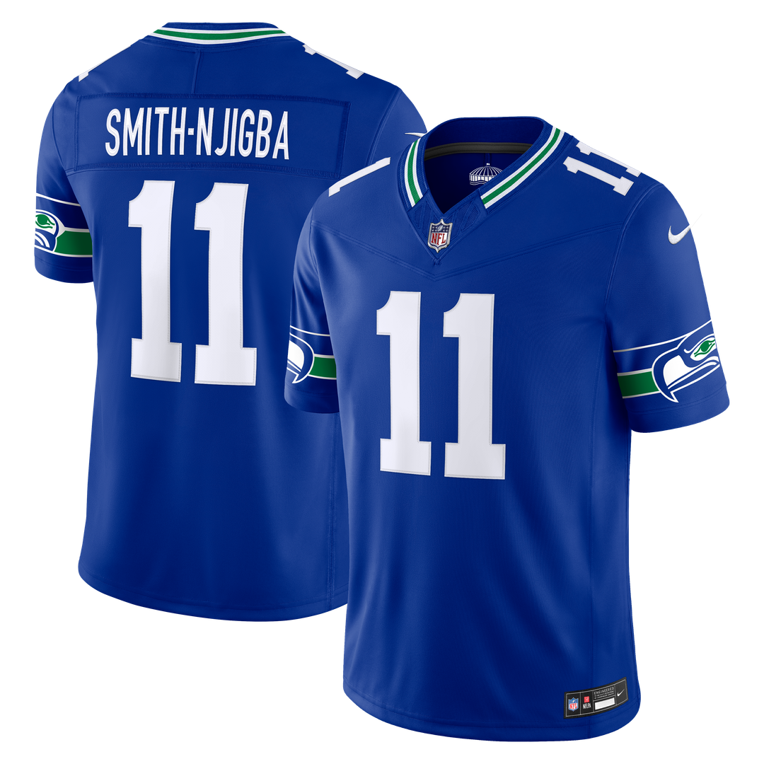 Jaxon Smith-Njigba Seattle Seahawks Royal Alternate Vapor F.U.S.E. Stitched Limited Jersey