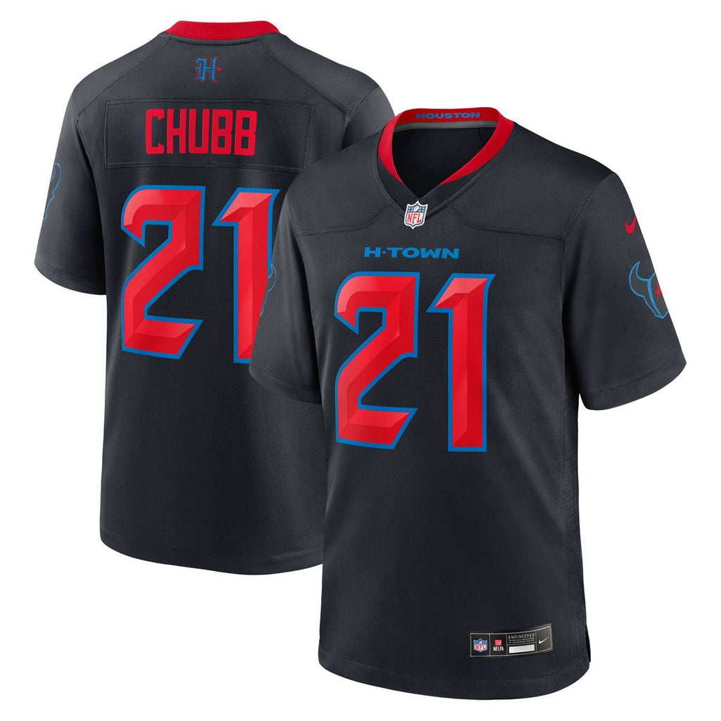 Nick Chubb Houston Texans Navy Alternate 2 Game Jersey