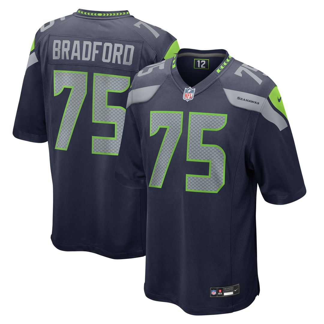 Anthony Bradford Seattle Seahawks College Navy Game Jersey