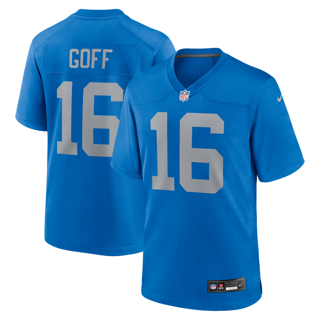 Jared Goff Detroit Lions Blue Alternate Game Jersey
