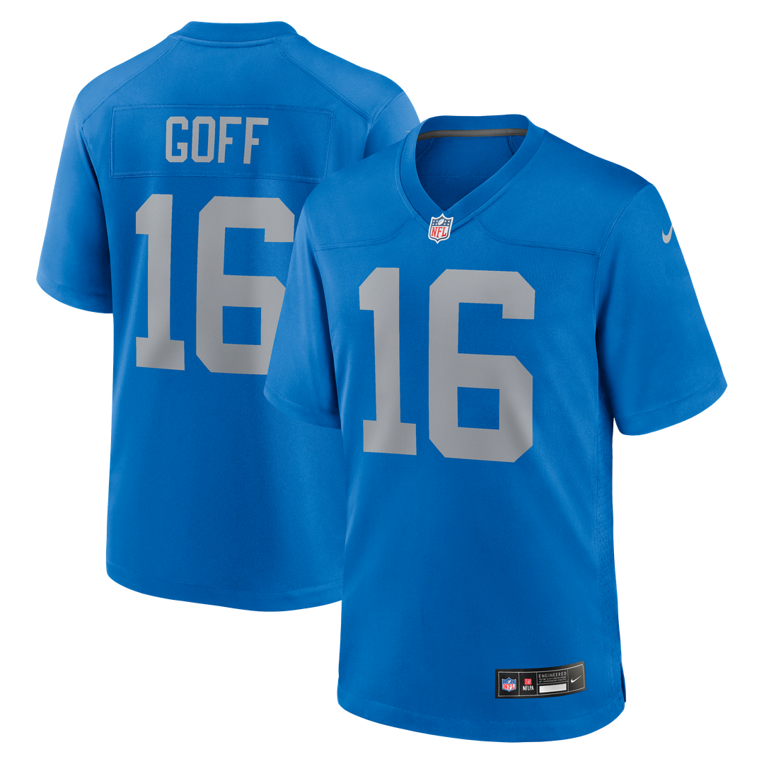 Jared Goff Detroit Lions Blue Alternate Game Jersey