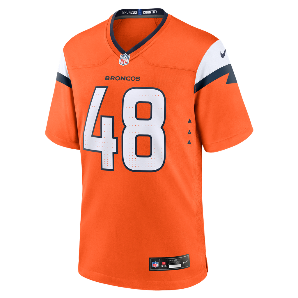 Mitchell Fraboni Denver Broncos Orange Team Game Jersey
