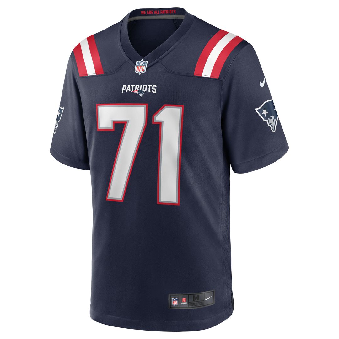 Mike Onwenu New England Patriots Navy Team Game Jersey