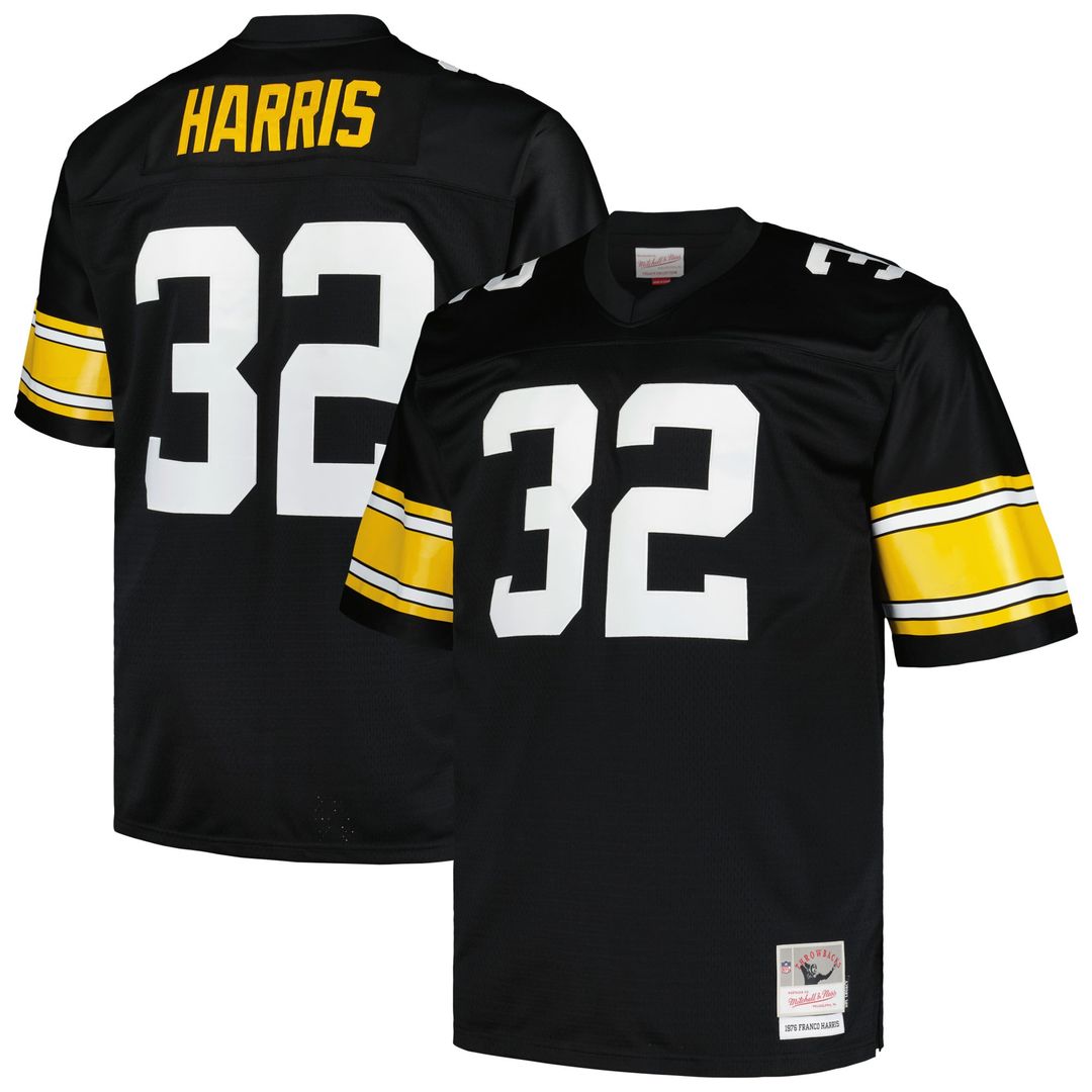 Franco Harris Pittsburgh Steelers Black Big & Tall 1976 Legacy Retired Player Jersey