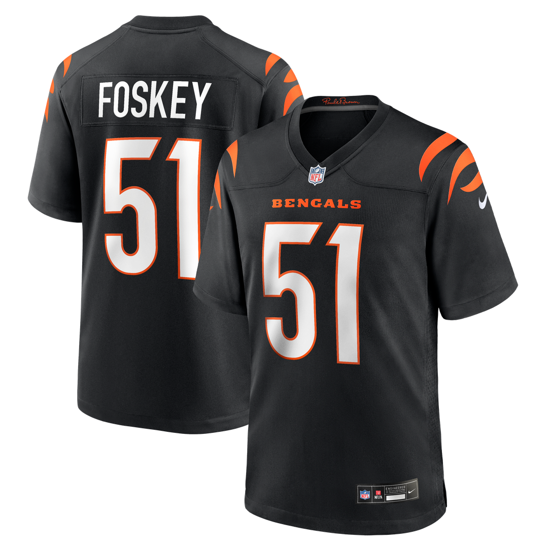Isaiah Foskey Cincinnati Bengals Black Team Game Jersey