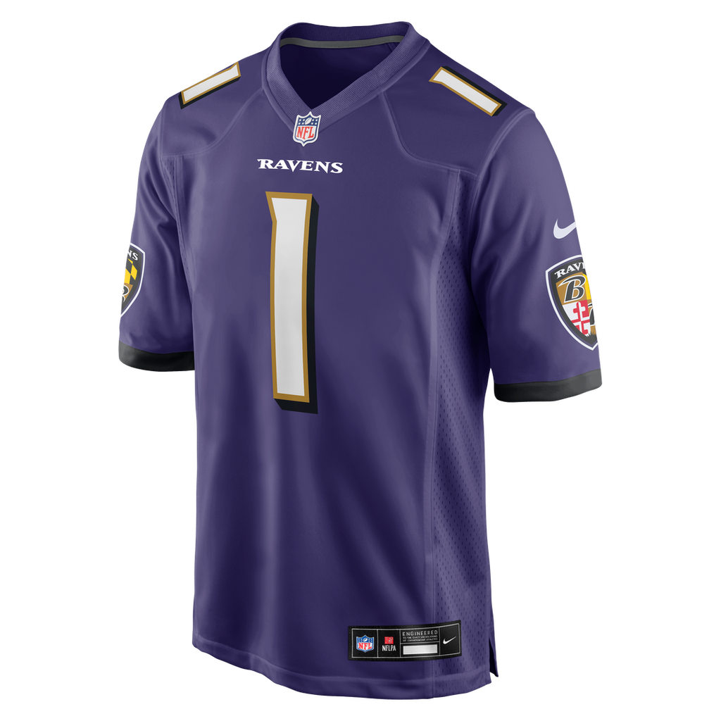 Baltimore Ravens Number 1 Dad Purple Game Jersey