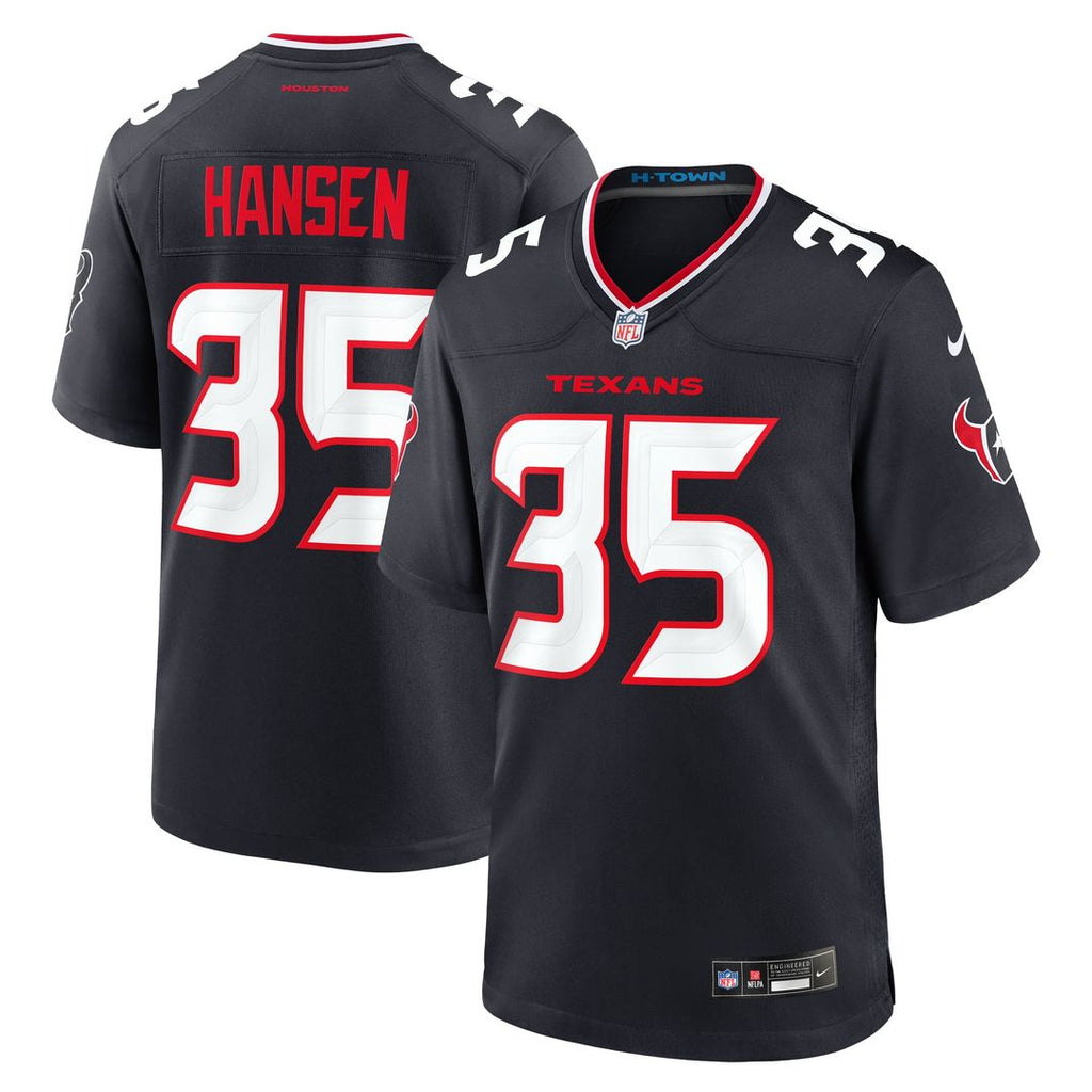 Jake Hansen Houston Texans Navy Team Game Jersey