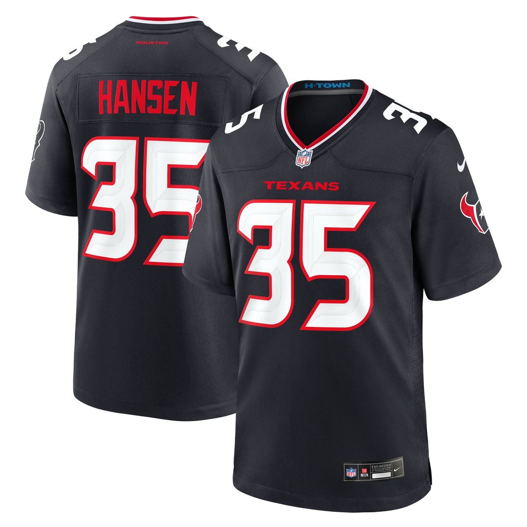 Jake Hansen Houston Texans Navy Team Game Jersey