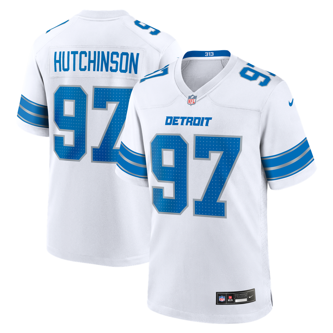 Aidan Hutchinson Detroit Lions Blue Game Jersey