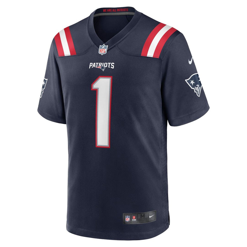 New England Patriots Number 1 Dad Navy Game Jersey