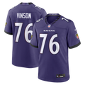 Carson Vinson Baltimore Ravens Purple Team Game Jersey