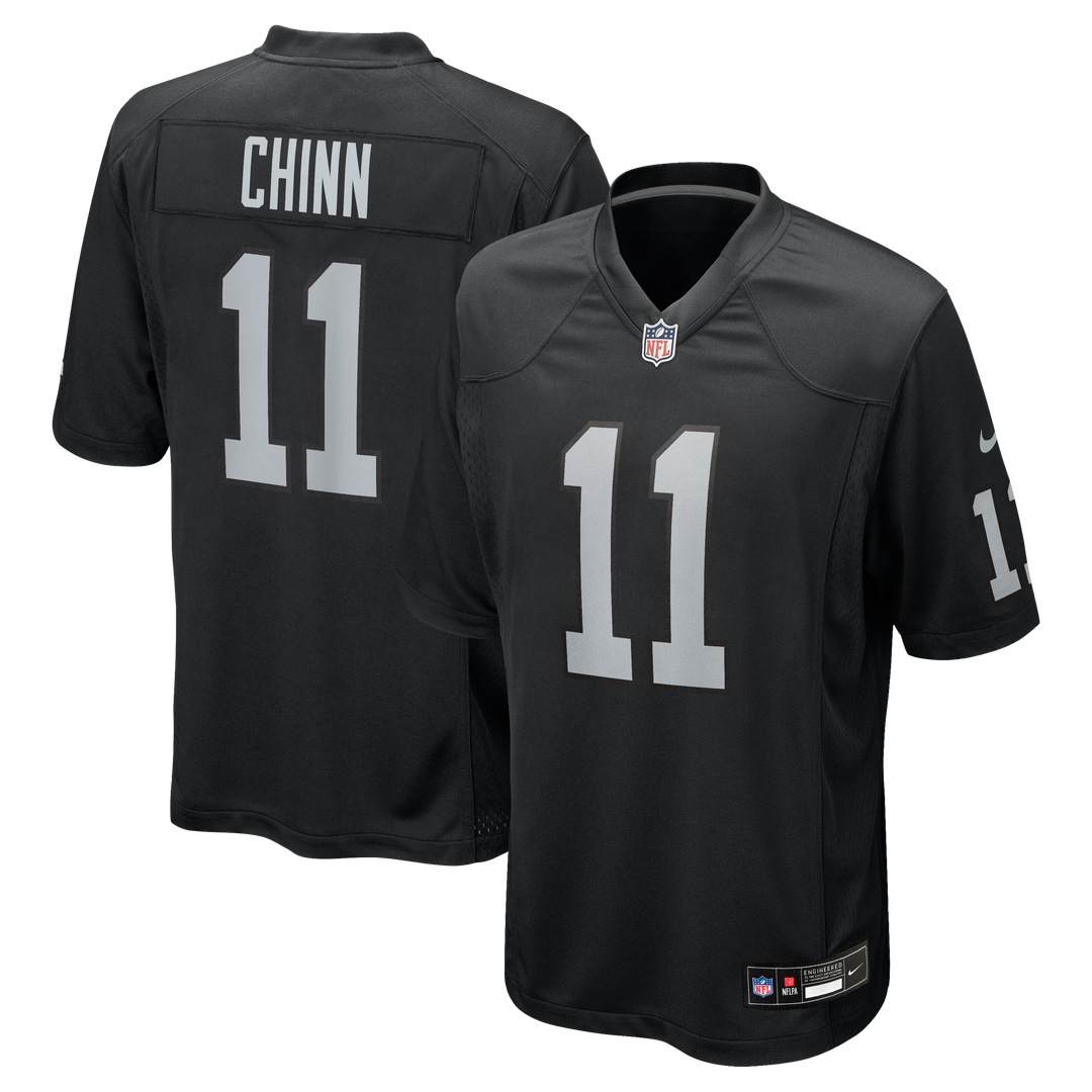 Jeremy Chinn Las Vegas Raiders Black Team Game Jersey
