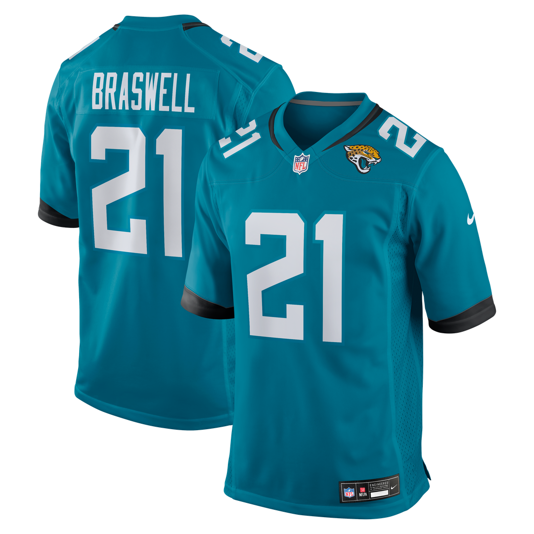 Christian Braswell Jacksonville Jaguars Teal Team Game Jersey