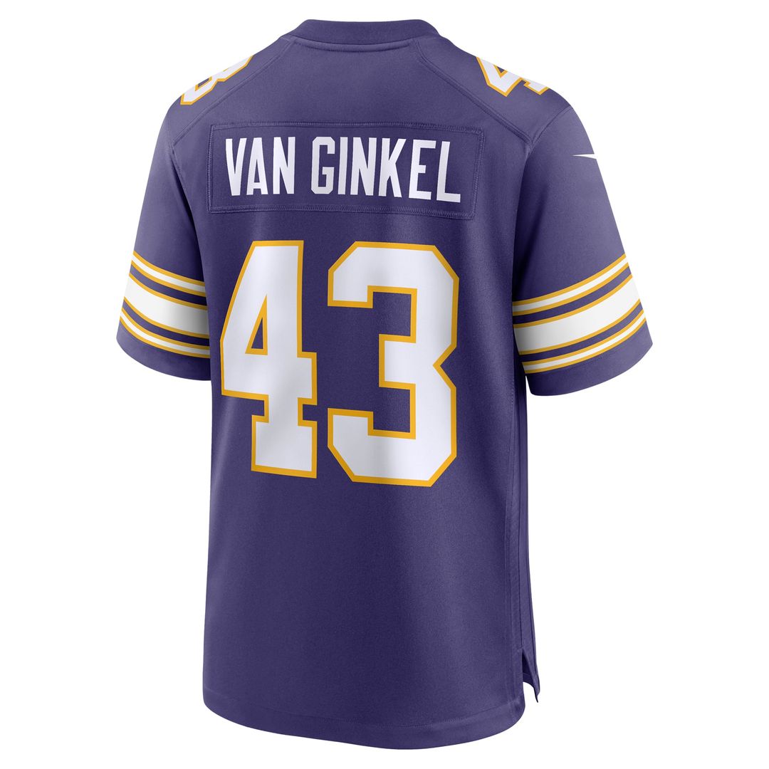 Andrew Van Ginkel Minnesota Vikings Purple Alternate Game Jersey