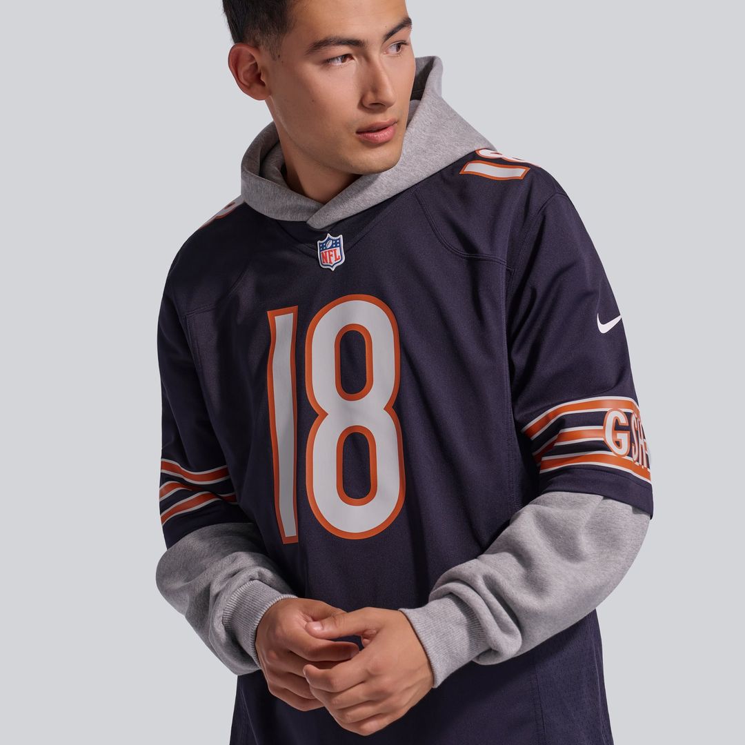 Caleb Williams Chicago Bears White First Round Pick Player Game Jersey