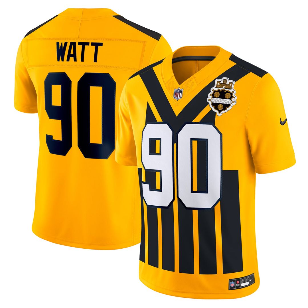 T.J. Watt Pittsburgh Steelers Gold Alternate Vapor F.U.S.E. Limited Jersey