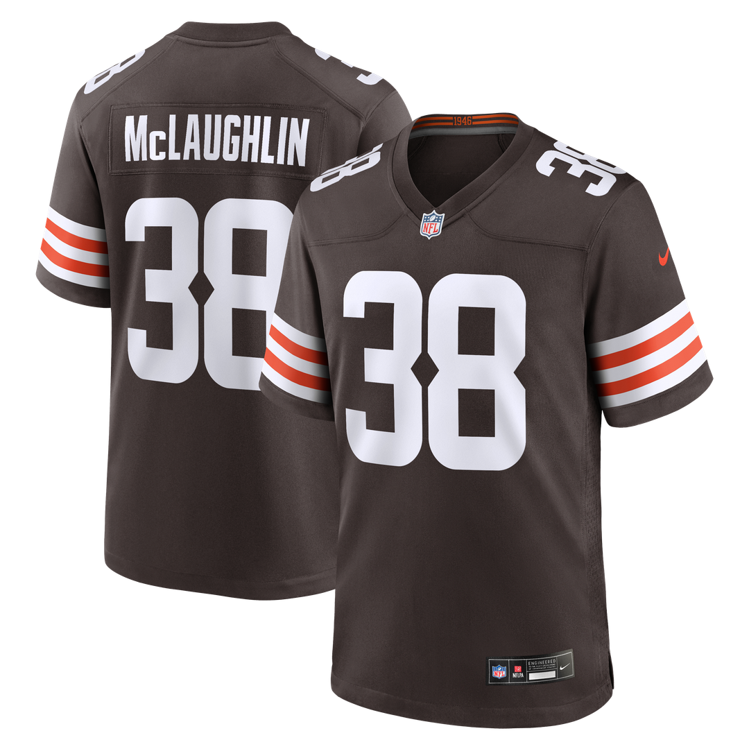 Jaleel McLaughlin Cleveland Browns Brown Team Game Jersey