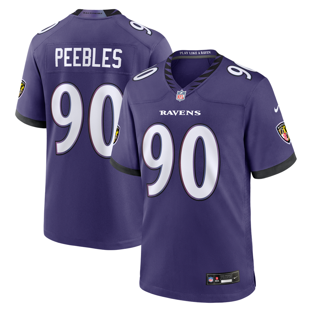 Aeneas Peebles Baltimore Ravens Purple Team Game Jersey