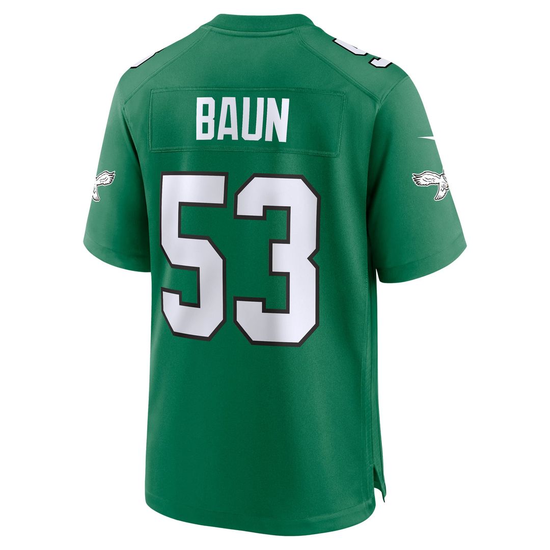 Zack Baun Philadelphia Eagles Kelly Green Alternate Game Jersey